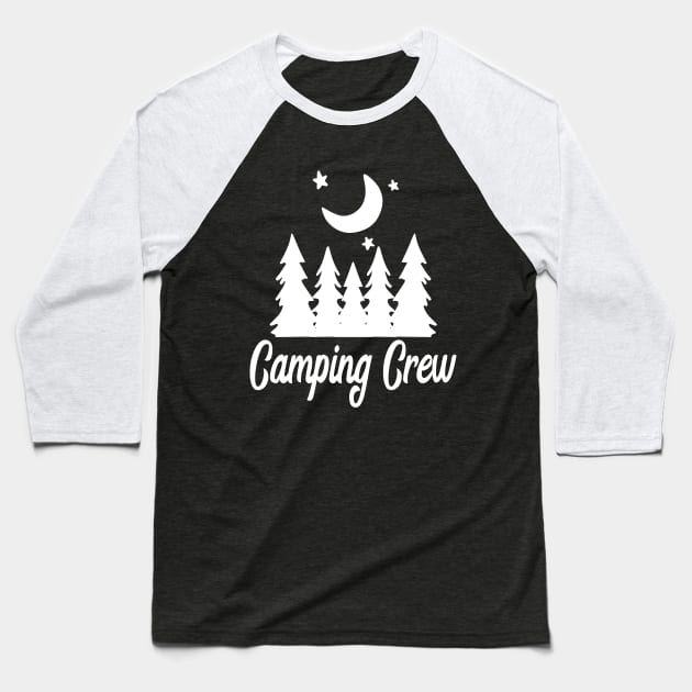 Camping Crew Baseball T-Shirt by FabulousDesigns